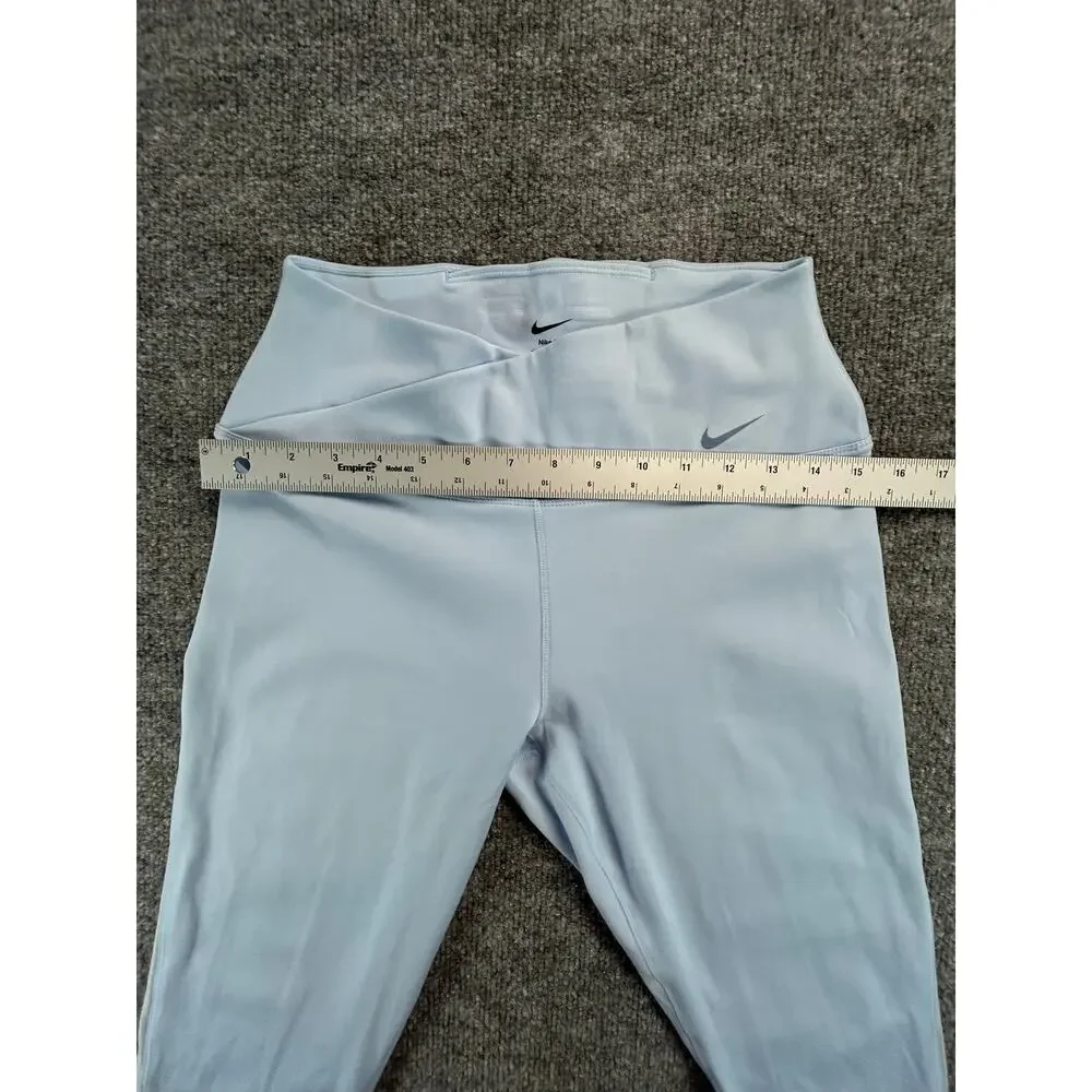 Nike One Dri-FIT Light Blue High Rise Leggings Women's Large Activewear - Picture 5 of 8